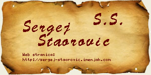 Sergej Staorović vizit kartica